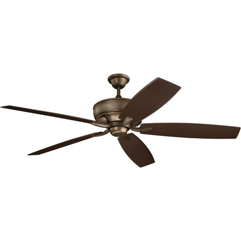 Monarch 70 inch Weathered Copper Powder Coat with Brown Blades Ceiling Fan