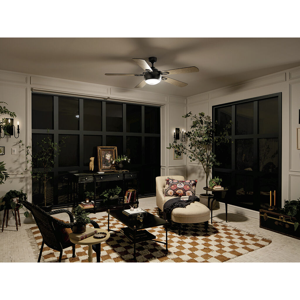 Humble 60 inch Anvil Iron with Distressed Antique Gray Blades Ceiling Fan