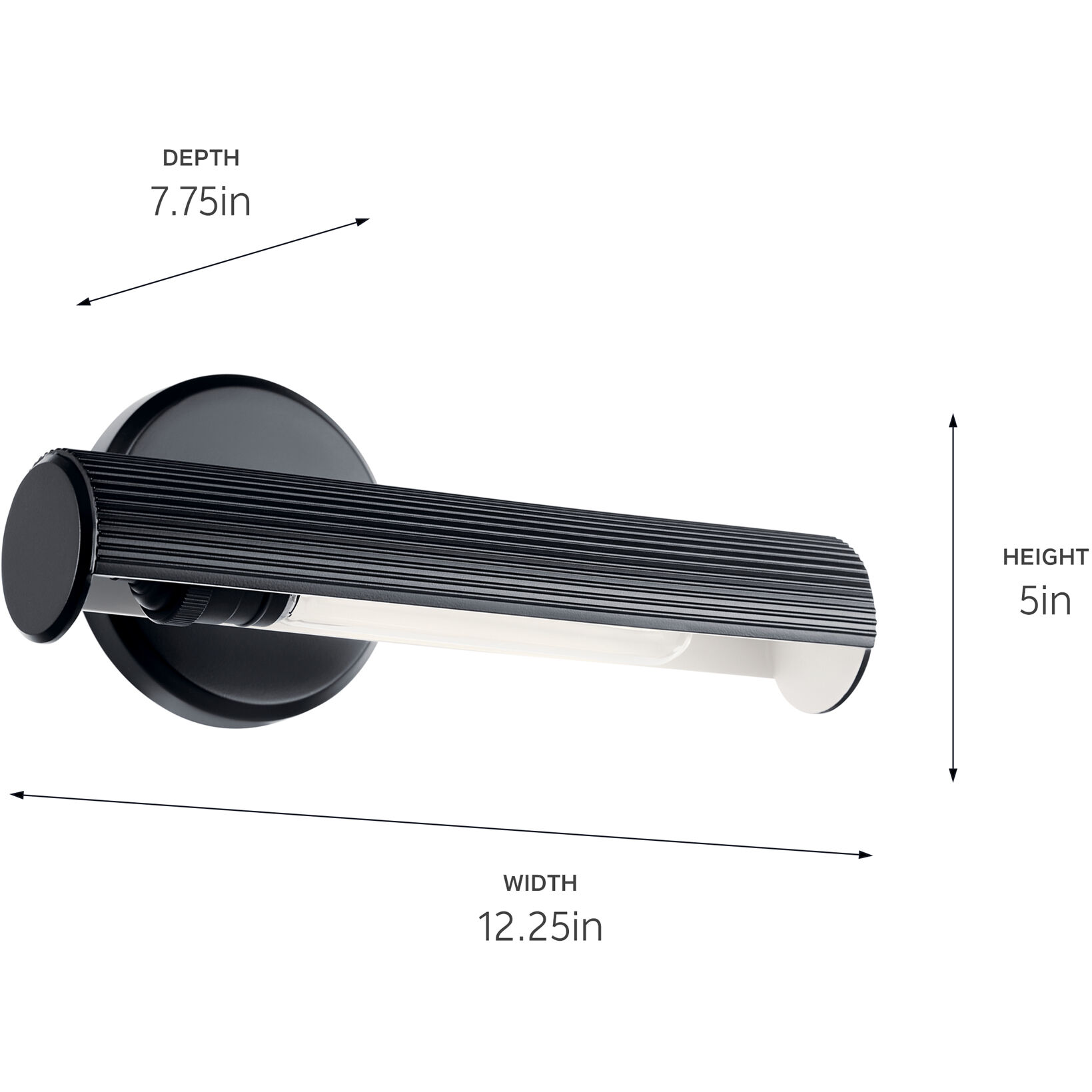 Midi 13 watt 12.25 inch Black Picture Light Wall Light