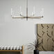 Sycara LED Polished Nickel Chandelier Ceiling Light, 1 Tier Large