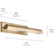 Carston 26 watt 24.25 inch Champagne Bronze Picture Light Wall Light
