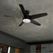Daya 54 inch Satin Black Ceiling Fan