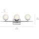 Jasper 3 Light 25 inch Chrome Wall Mt Bath 3 Arm Wall Light