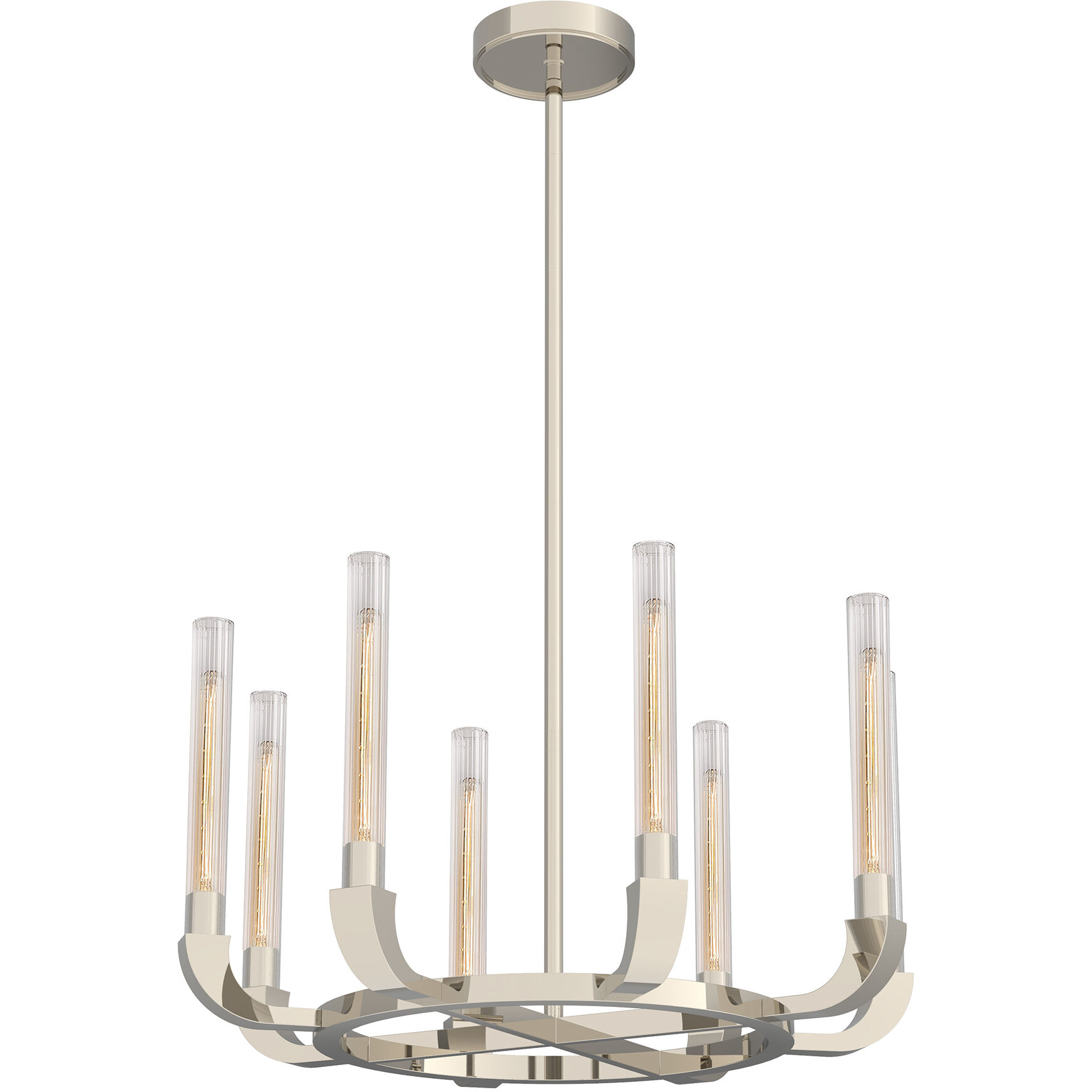 Flute 8 Light 35.43 inch Chandelier
