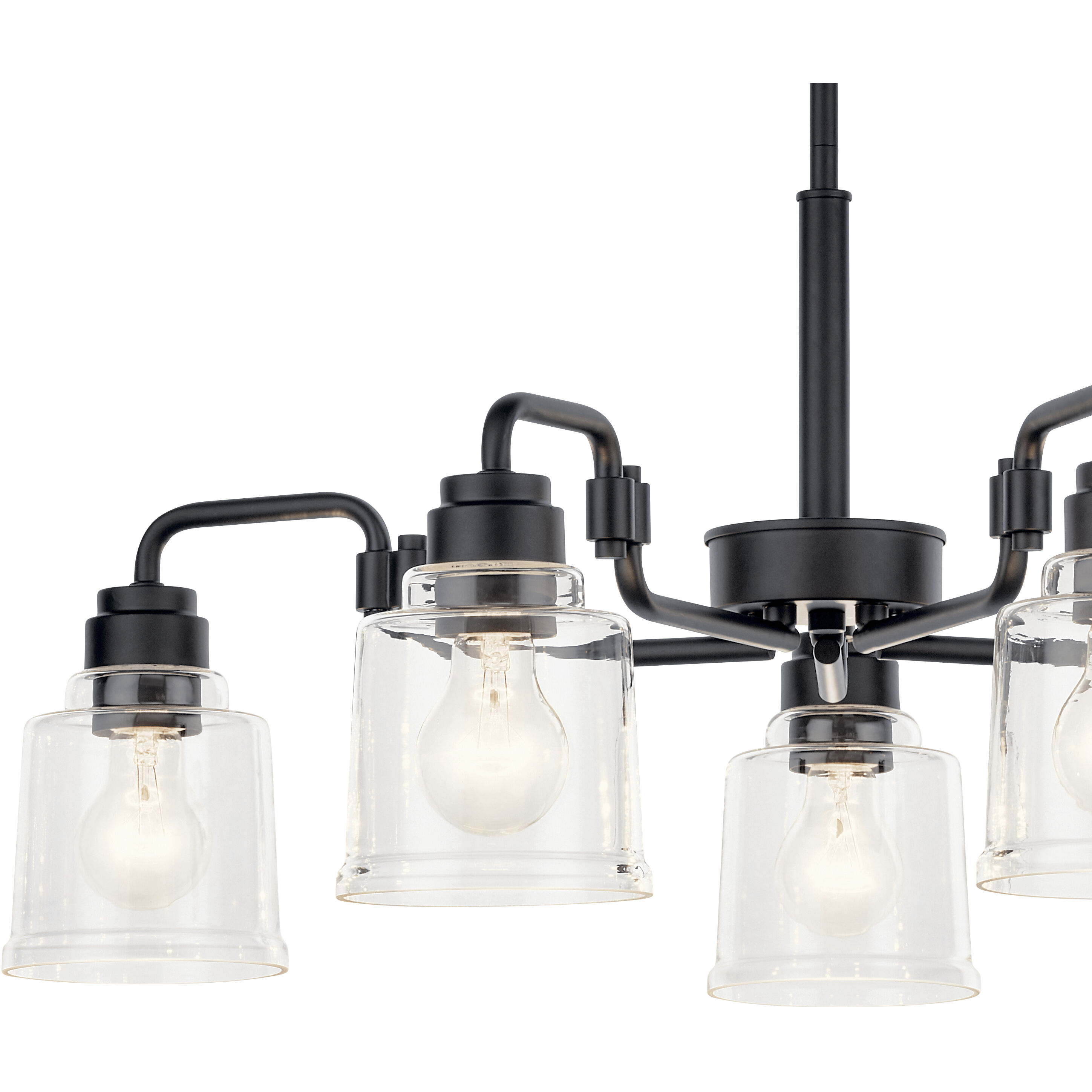 Aivian 5 Light 30 inch Black Chandelier Ceiling Light, Medium
