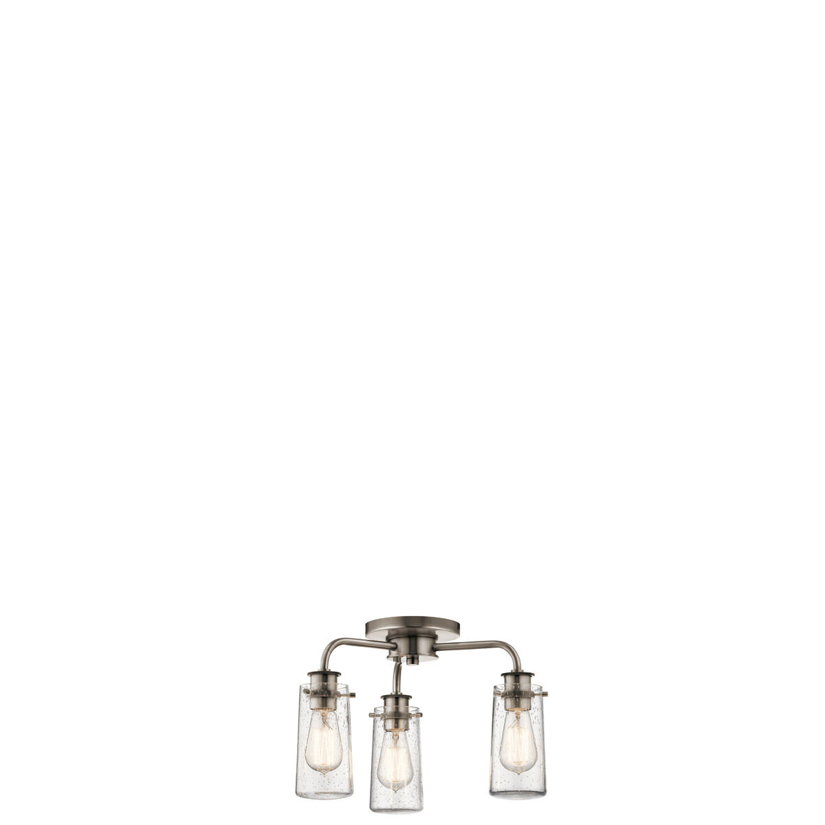 Braelyn 3 Light 17.75 inch Classic Pewter Chandelier/Semi Flush Ceiling Light