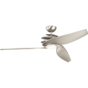 Spyra 62 inch Brushed Nickel with Silver Blades Ceiling Fan