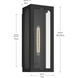 Calen 1 Light 18.25 inch Textured Black Outdoor Wall Light