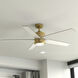 Brahm 56 inch Natural Brass with Walnut Blades Ceiling Fan