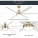Solen 65 inch Champagne Bronze with Matte White Blades Ceiling Fan