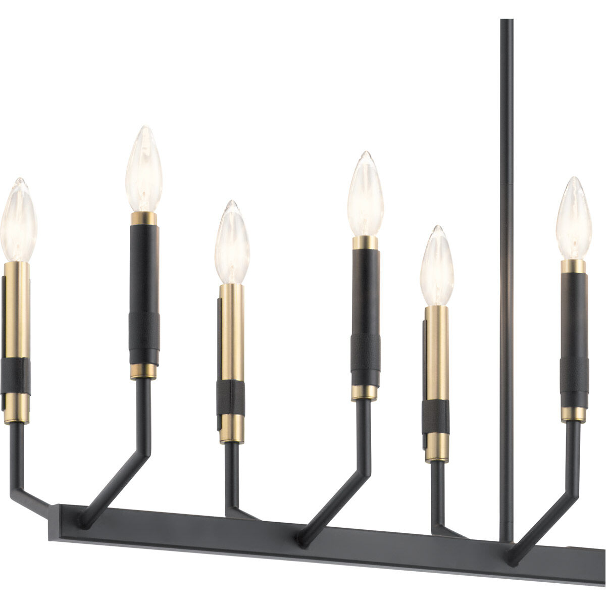 Armand 12 Light 9.5 inch Black Chandelier Linear Ceiling Light