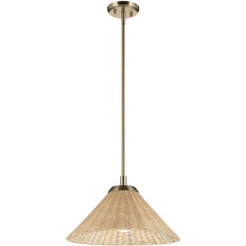 Bekah 1 Light Champagne Bronze Pendant Ceiling Light, Convertible