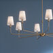Pallas 8 Light 42.75 inch Brushed Natural Brass Chandelier Ceiling Light
