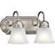 Independence 2 Light 12 inch Brushed Nickel Wall Mt Bath 2 Arm Wall Light