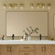 Crosby 4 Light 31.25 inch Natural Brass Bath Light Wall Light