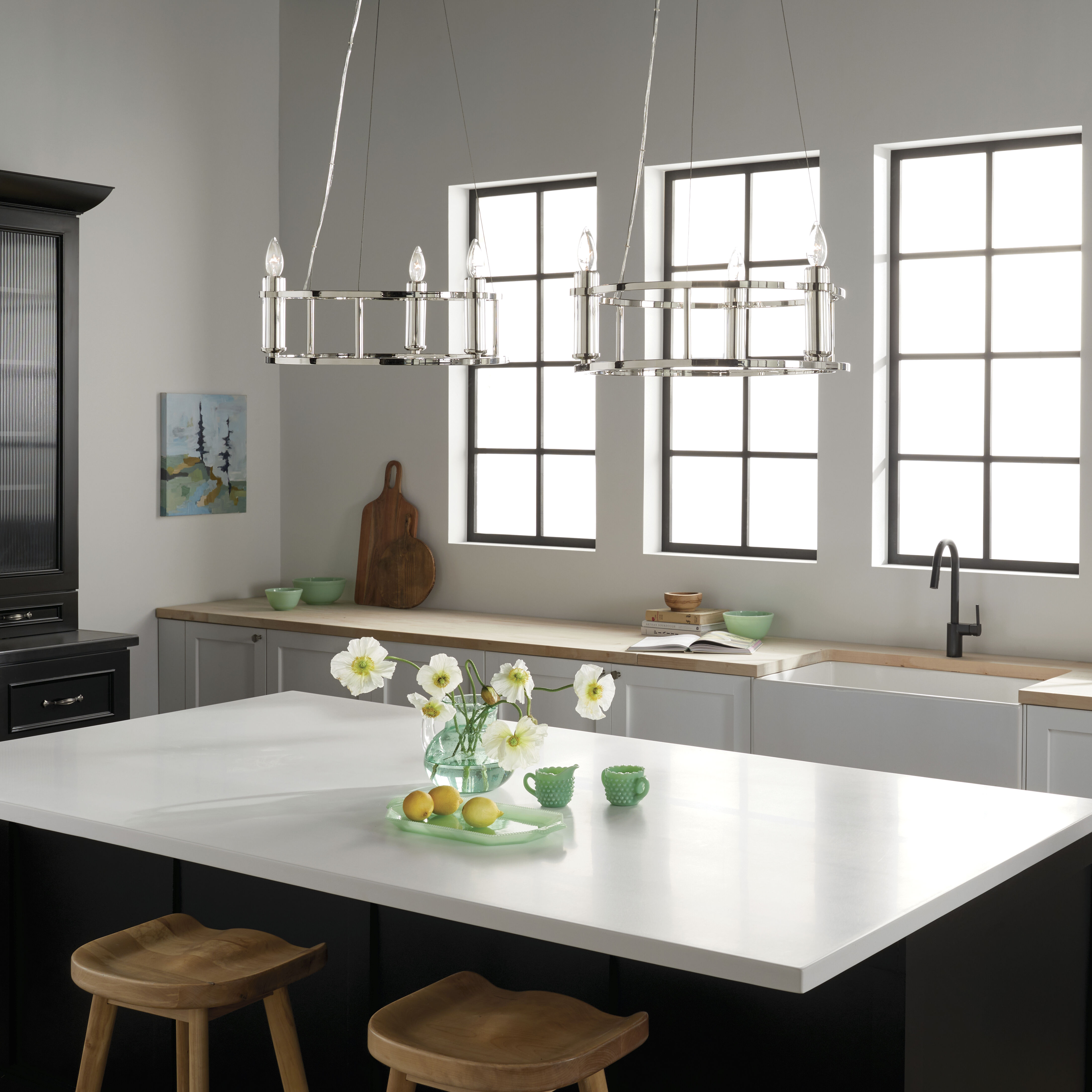 Rosalind 3 Light 19.5 inch Polished Nickel Chandelier Ceiling Light