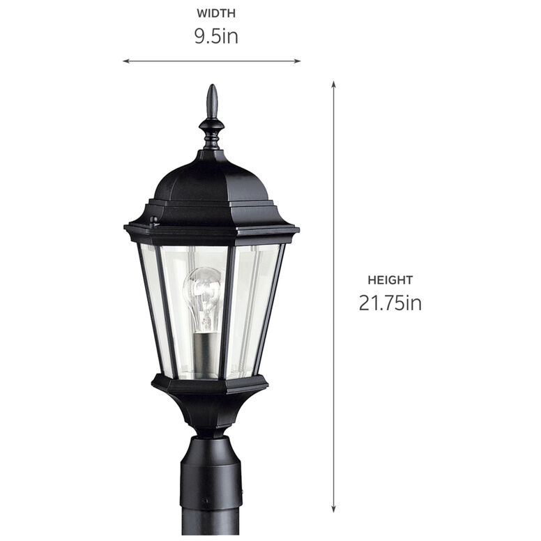 Madison 1 Light 22 inch Black Outdoor Post Lantern