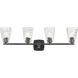 Marant 4 Light 33.25 inch Black Vanity Light Wall Light