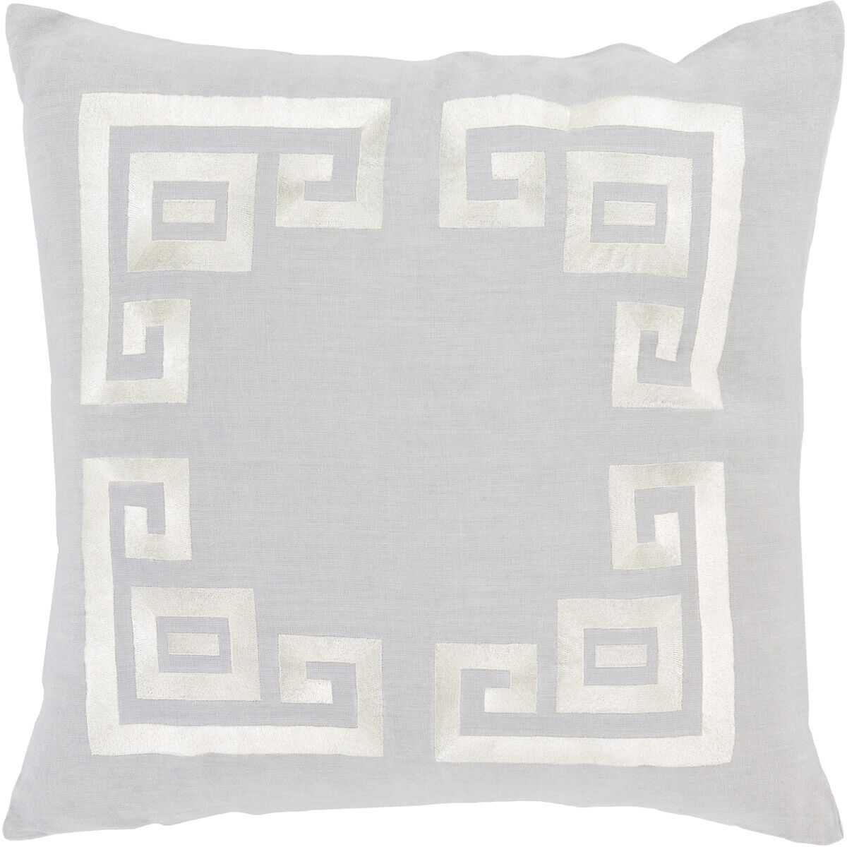 Milo 22 X 22 inch Light Gray and Beige Pillow Cover