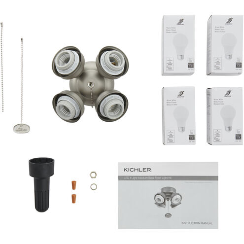 Accessory LED LED Integrated Brushed Nickel Fan Fitters