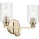 Gioe 2 Light 14.25 inch Champagne Bronze Vanity Light Wall Light