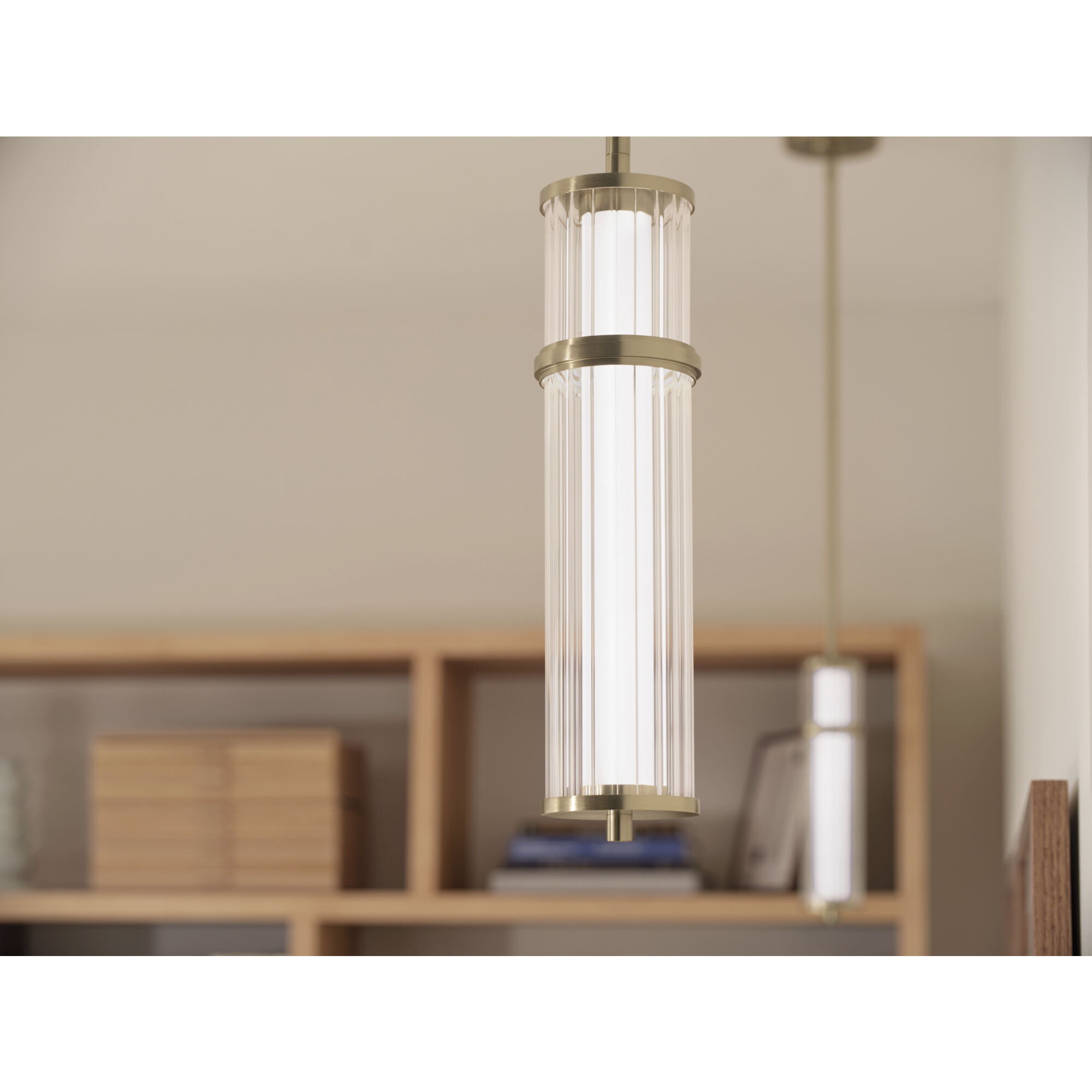 Riven LED Champagne Bronze Mini Pendant Ceiling Light