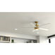 Brahm 56 inch Natural Brass with Walnut Blades Ceiling Fan