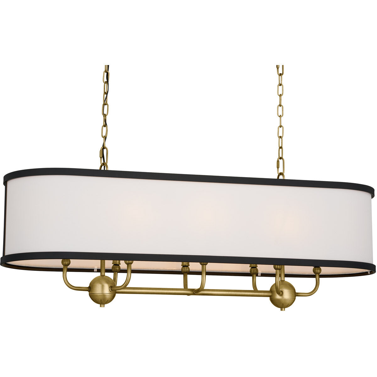 Homestead Heddle 8 Light 13 inch Natural Brass Chandelier Linear Ceiling Light