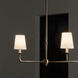 Pallas 3 Light 4.5 inch Brushed Natural Brass Chandelier Ceiling Light