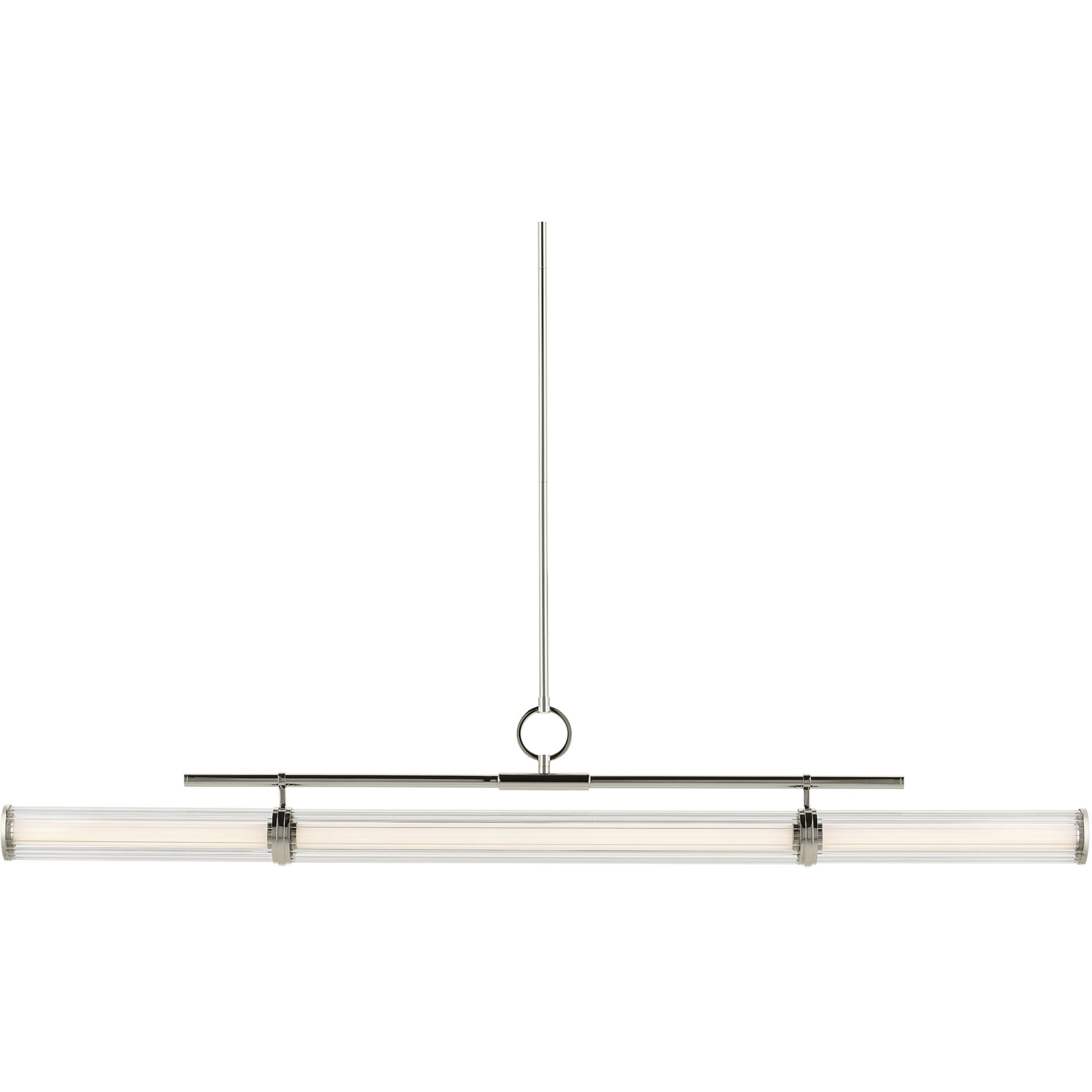 Riven LED 8 inch Polished Nickel Chandelier Linear Ceiling Light