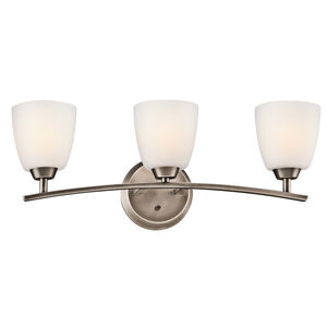 Granby 3 Light 25 inch Brushed Pewter Wall Mt Bath 3 Arm Wall Light