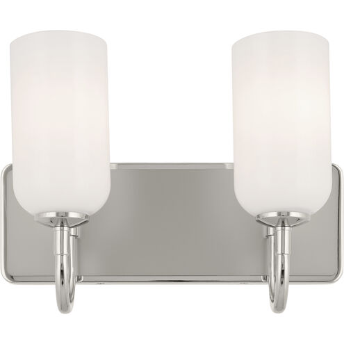 Solia LED 14.25 inch Polished Nickel with Satin Nickel Bathroom Vanity Light Wall Light