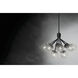Silvarious 12 Light Black Chandelier/Semi Flush Ceiling Light in Clear Crackle