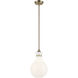 Laria 1 Light Champagne Bronze Pendant Ceiling Light in Opal
