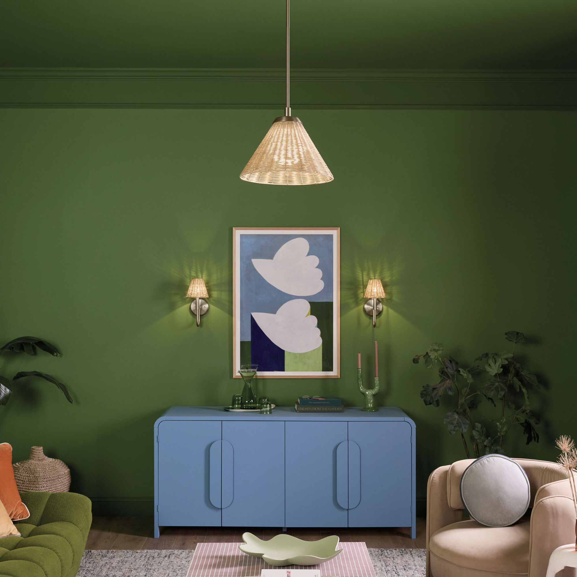 Bekah 1 Light Champagne Bronze Pendant Ceiling Light, Convertible