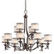 Lacey 12 Light 42 inch Mission Bronze Chandelier 2 Tier Large Ceiling Light, 2 Tier