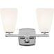Marant 2 Light 14.25 inch Chrome Vanity Light Wall Light