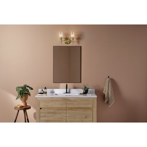 Madden 2 Light 14.25 inch Champagne Bronze Wall Mount Bath Wall Light, 2 Arm