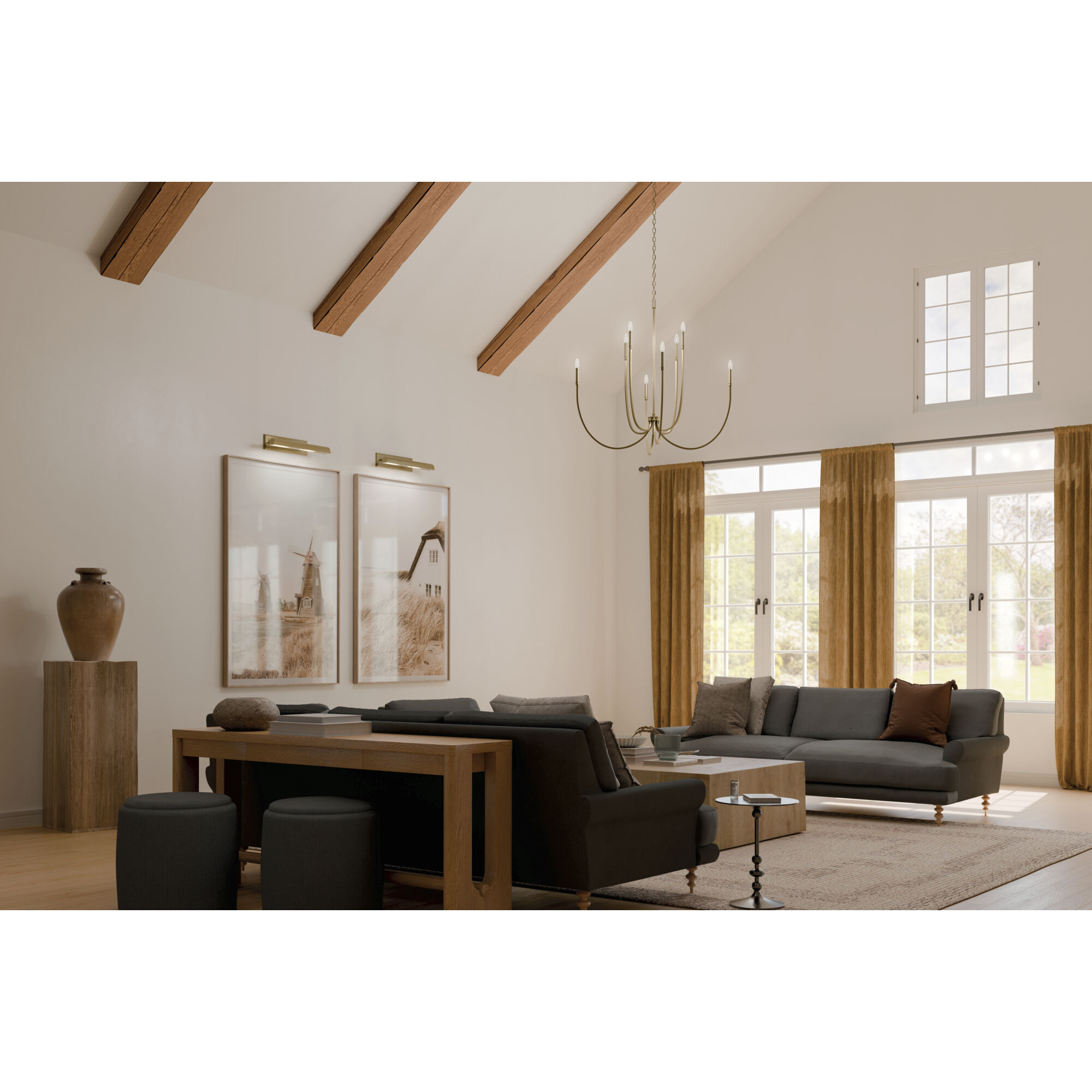 Malene 8 Light Champagne Bronze Chandelier Foyer Ceiling Light