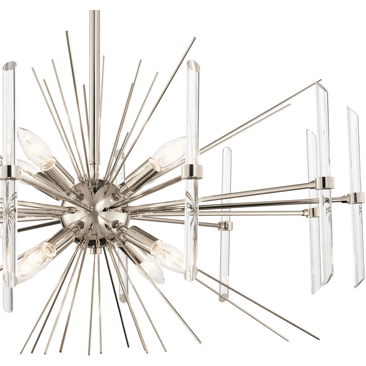 Eris 8 Light 30 inch Polished Nickel Chandelier Round Pendant Ceiling Light