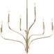 Livadia 6 Light Champagne Bronze Chandelier Ceiling Light, 1 Tier Medium