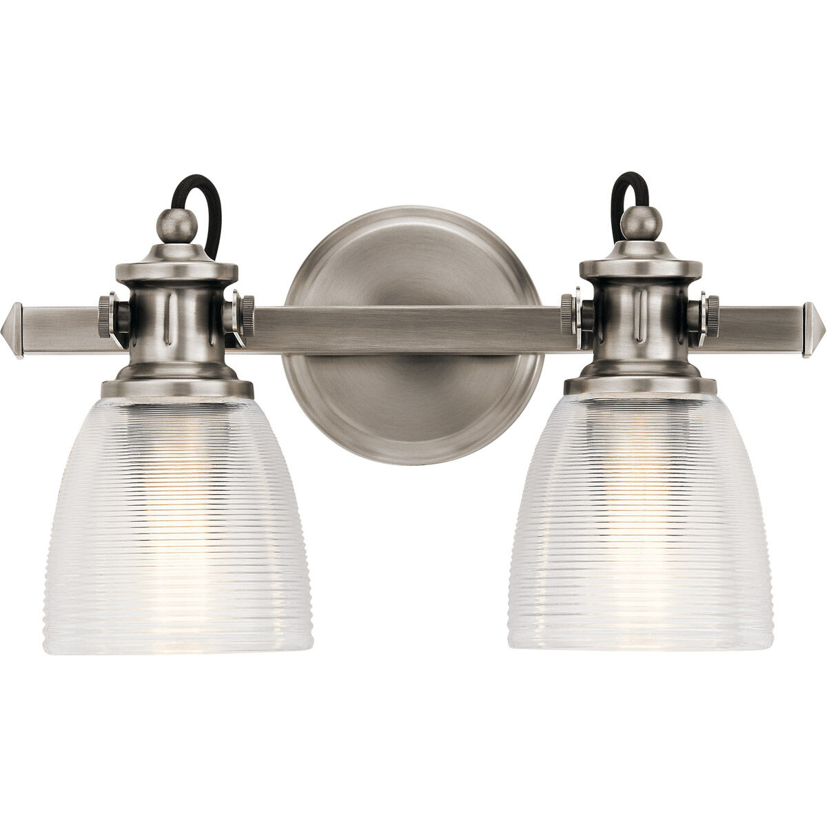 Flagship 2 Light 16 inch Classic Pewter Wall Mt Bath 2 Arm Wall Light