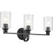 Gioe 3 Light 24.25 inch Black Vanity Light Wall Light