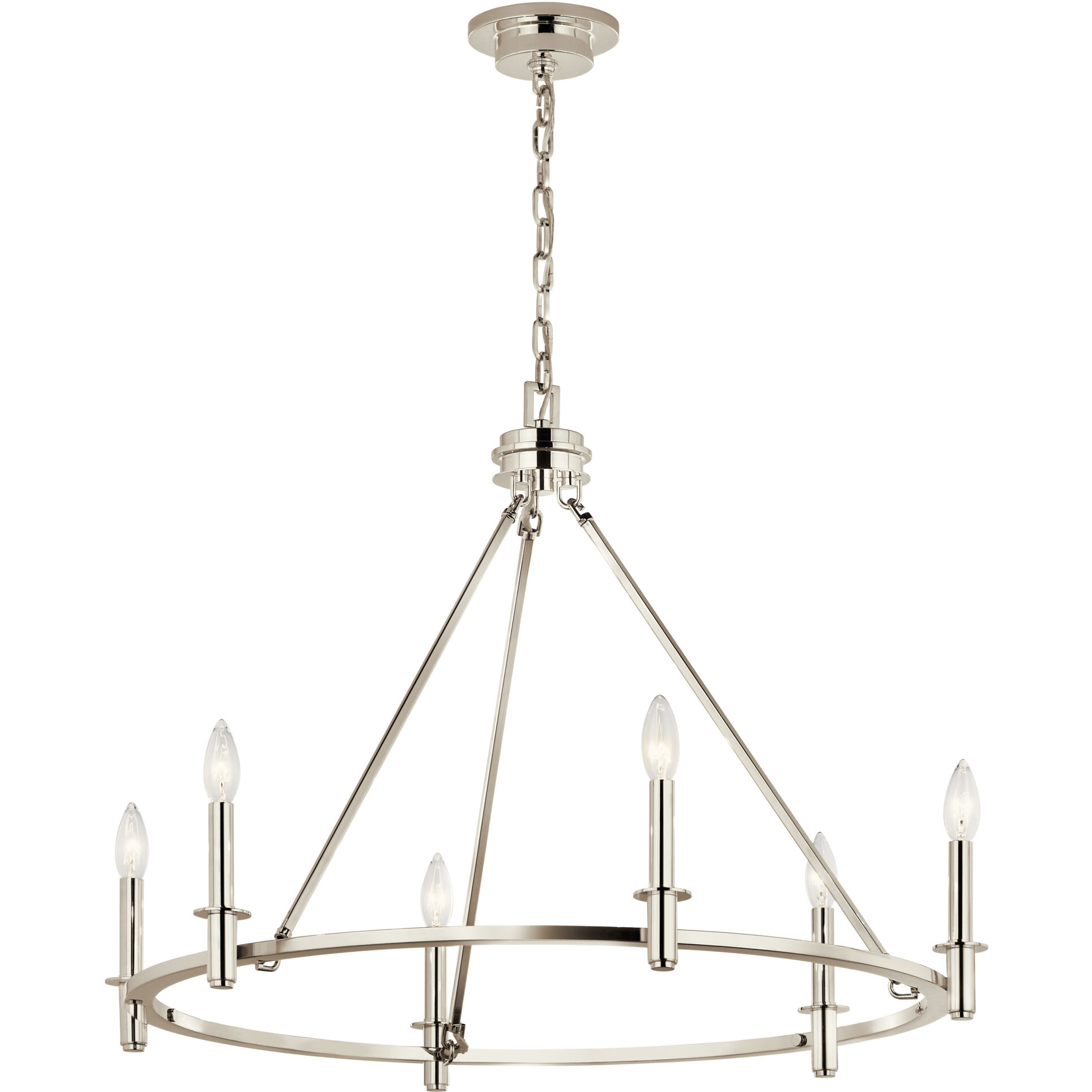 Carrick 6 Light Champagne Bronze Chandelier Ceiling Light, 1 Tier Small
