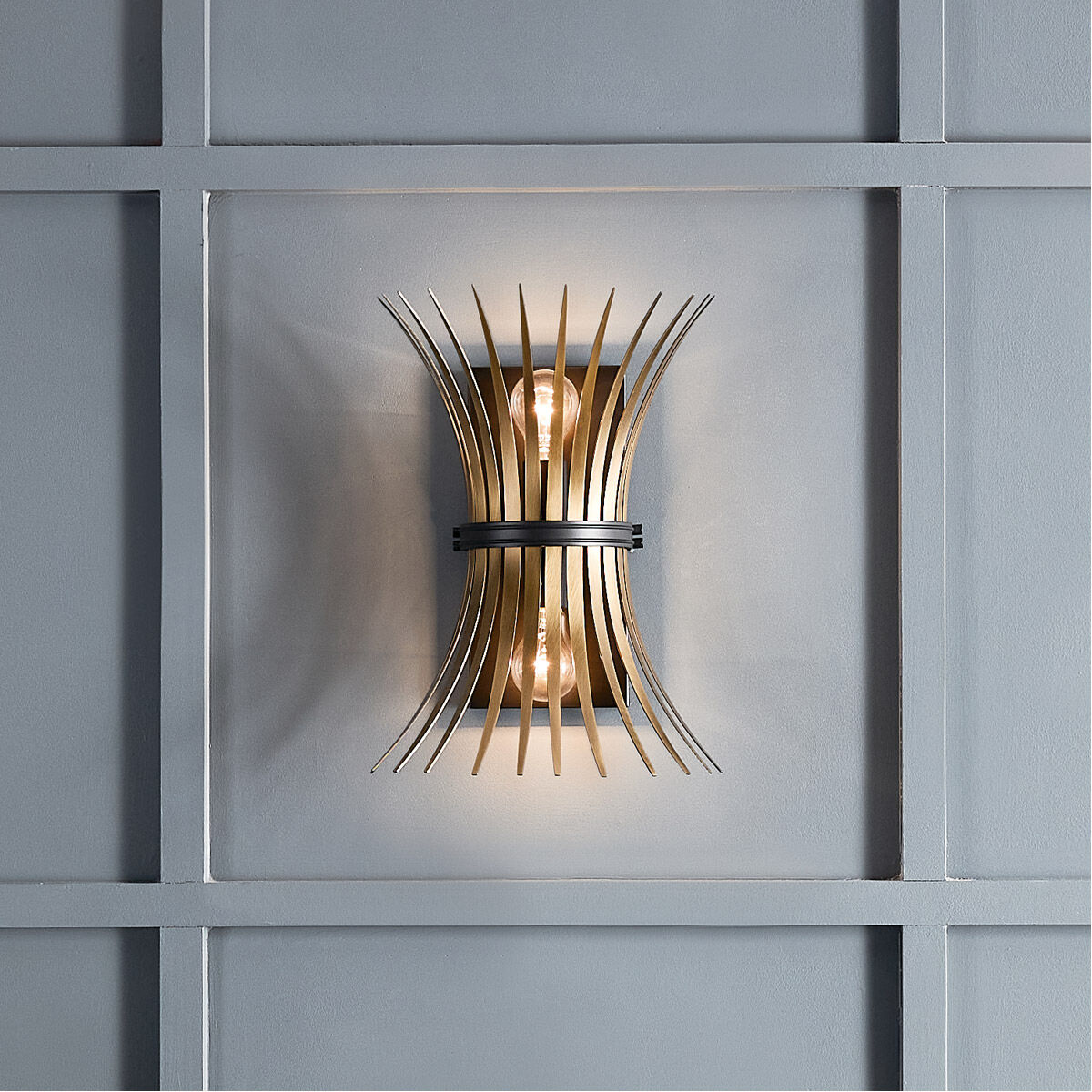 Homestead Baile 2 Light 8 inch Black Wall Sconce Wall Light, Baile