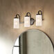 Kennewick 3 Light 22.75 inch Black Bath Vanity Light Wall Light