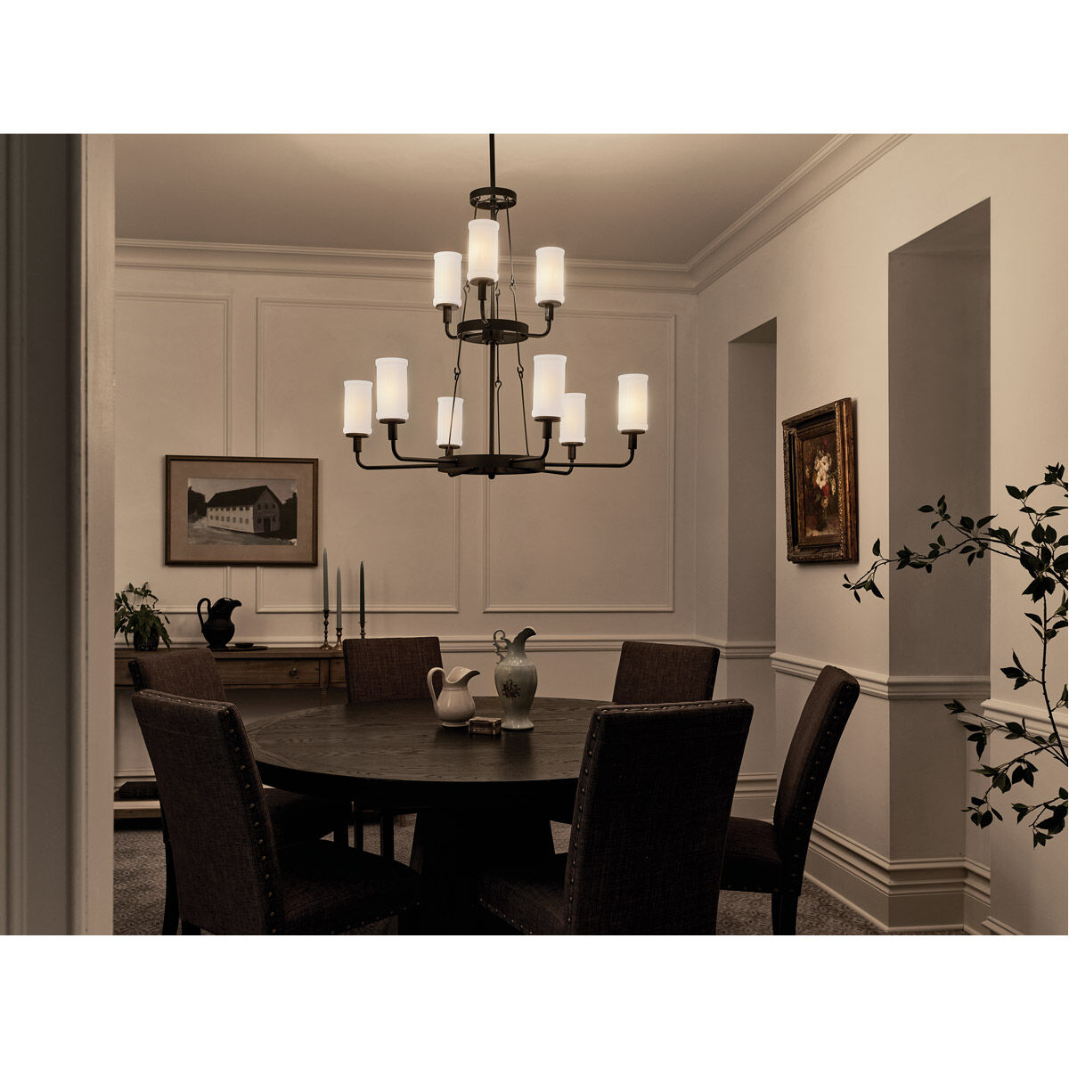 Homestead Vetivene 9 Light 40 inch Textured Black Chandelier Ceiling Light, Vetivene