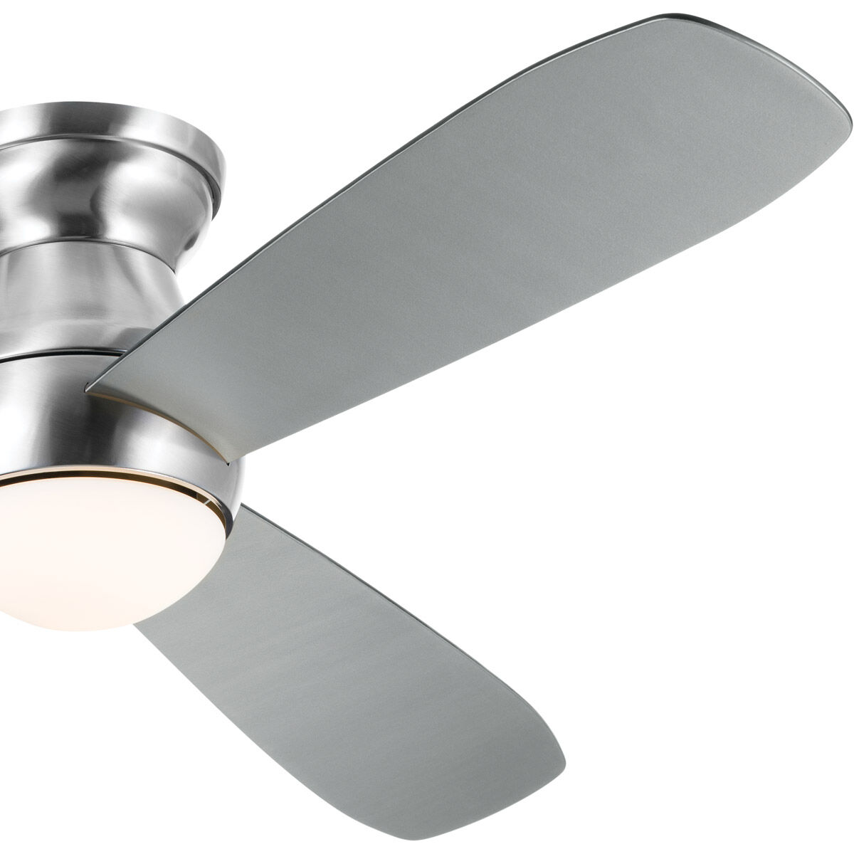 Bead 54 inch Brushed Stainless Steel with Silver Blades Ceiling Fan