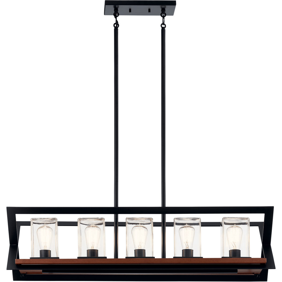 Morelle 5 Light 11 inch Black Outdoor Chandelier