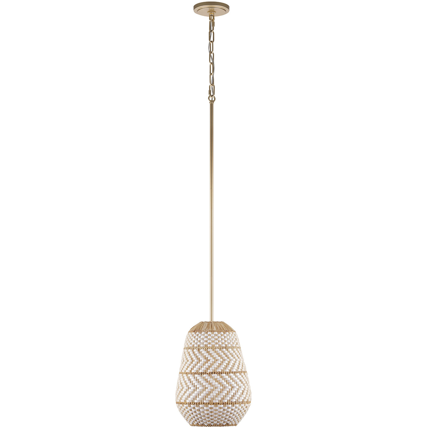 Zanzibar 1 Light 10 inch Soft Gold Mini Pendant Ceiling Light